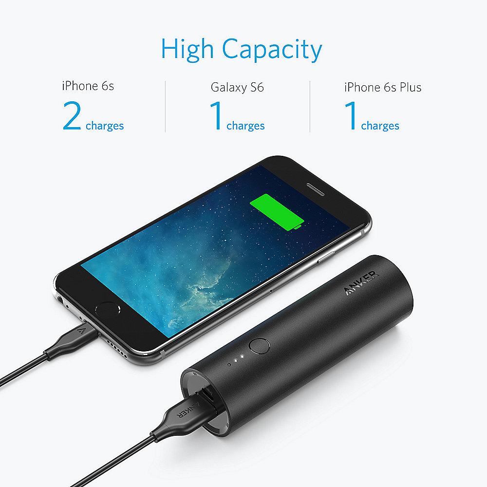 Anker AK-A1109011 PowerCore 5000 mobiles Ladegerät Powerbank 5000mAh schwarz, Anker, AK-A1109011, PowerCore, 5000, mobiles, Ladegerät, Powerbank, 5000mAh schwarz